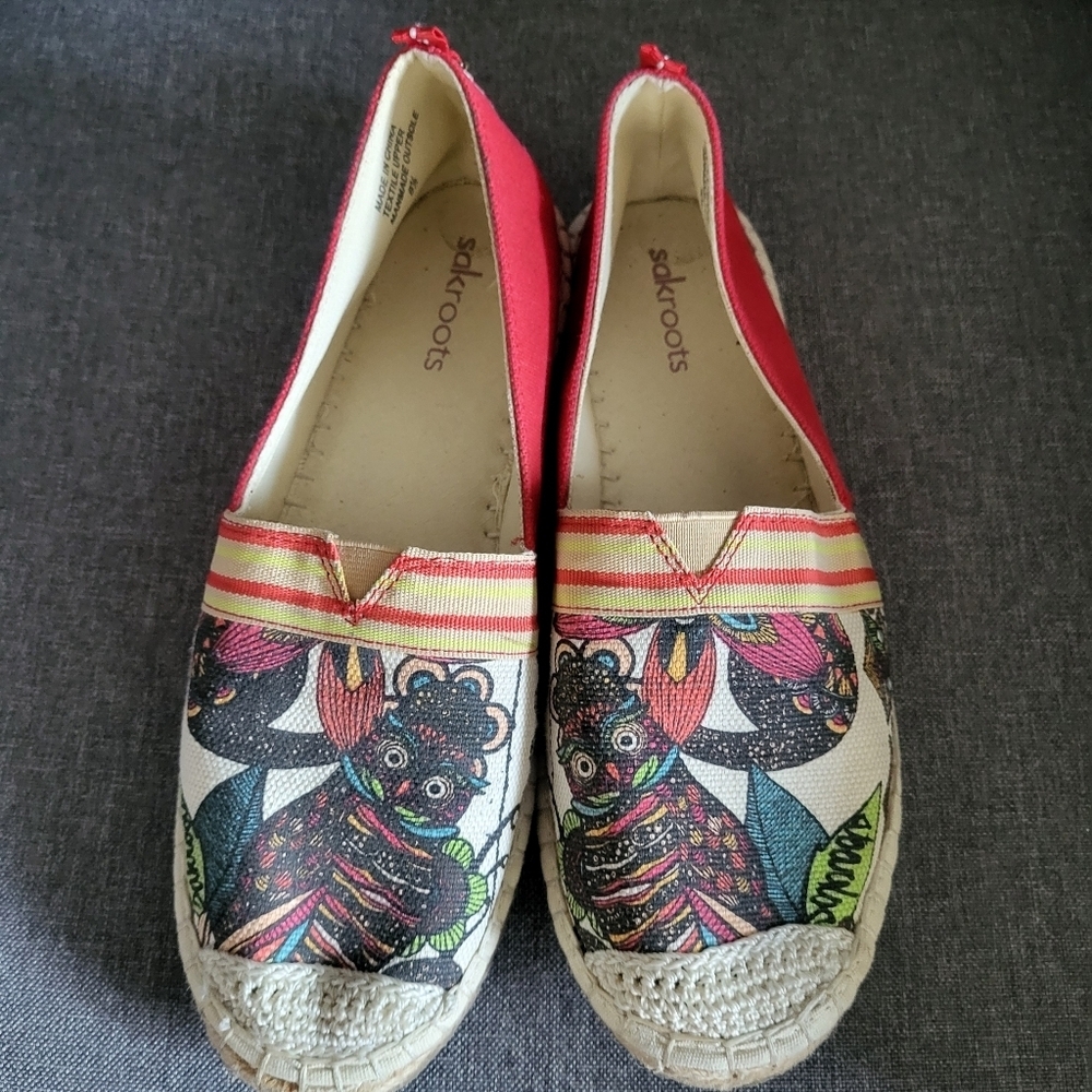 Sakroots Artistic Canvas Espadrilles Size 8.5